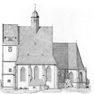 Kirche Burkhardswalde Skizze Denkmalpflege Sachsen